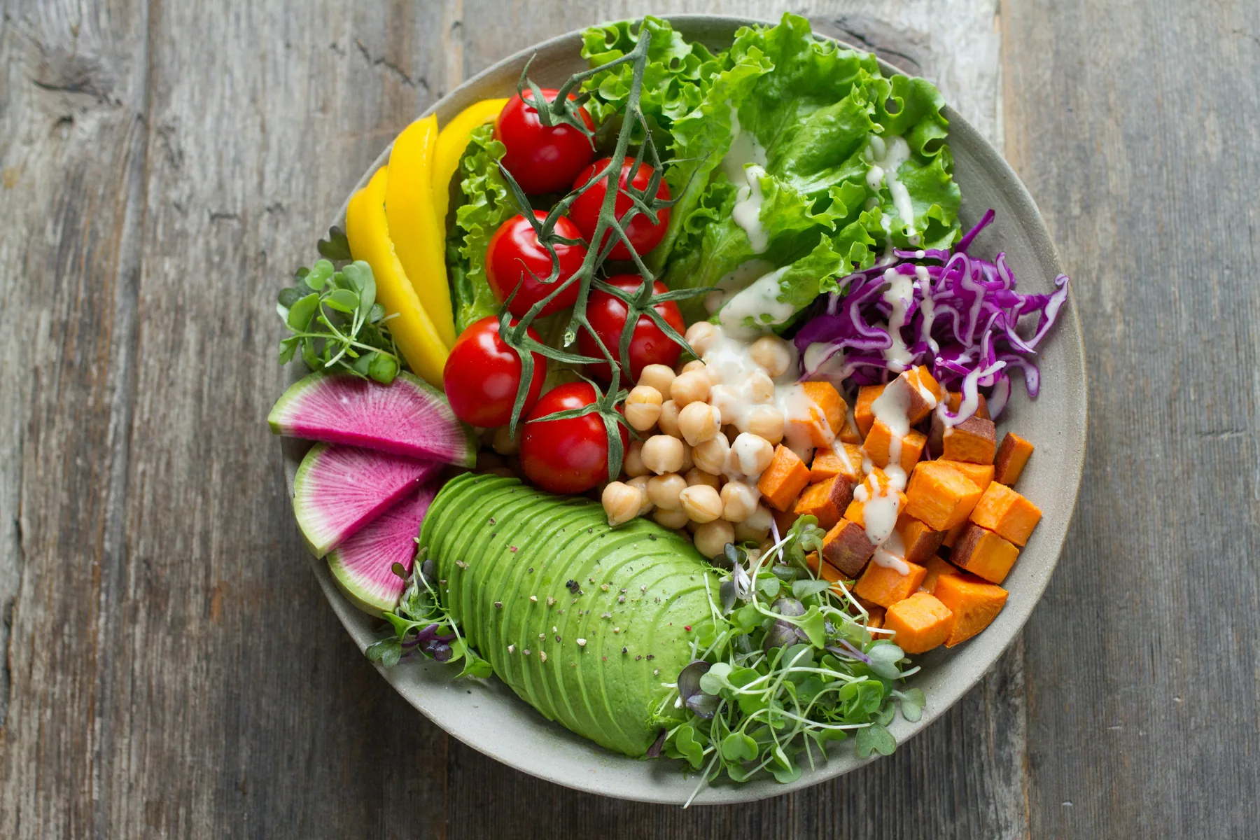 Verduras frescas de distintos colores